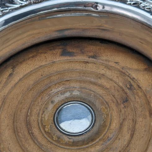 British antique silver plate bottle coaster